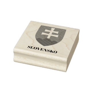 Slovakia (Slovensko) Coat of Arms Wood Stamp