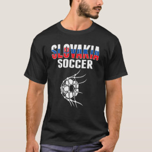 Slovakia Soccer Ball In Net  Slovak Football Suppo T-Shirt