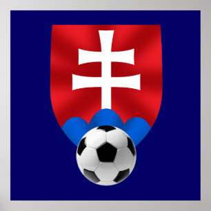 Slovakia soccer emblem for Slovaks worldwide Poster