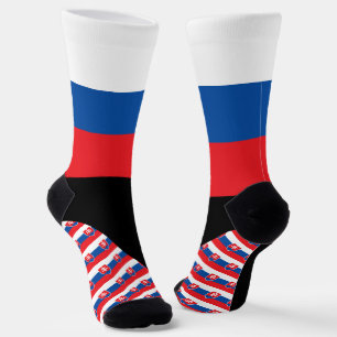 Slovakia Socks, Slovakia flag colours / sports Socks