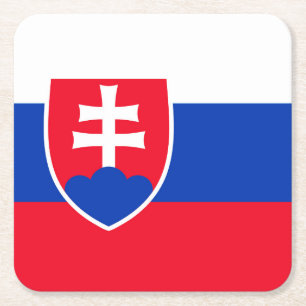 Slovakia Square Paper Coaster