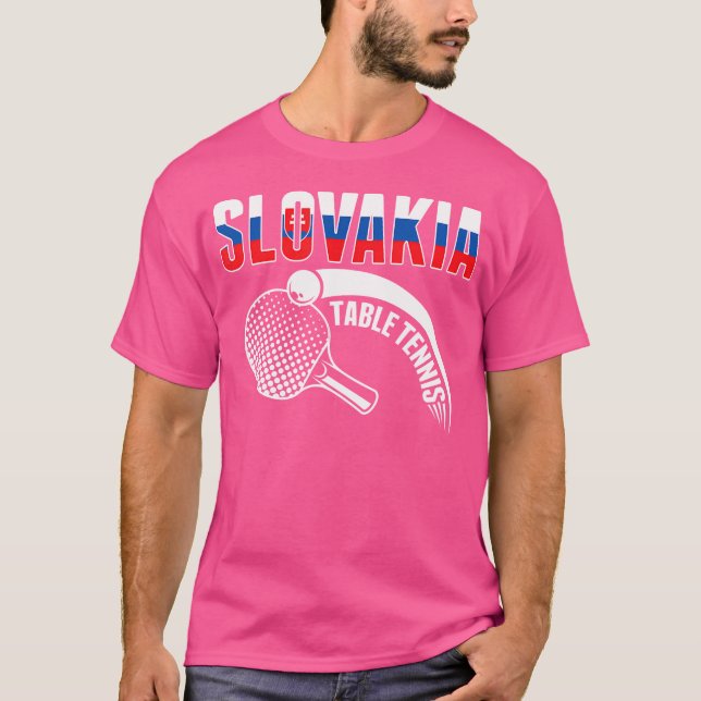 Slovakia Table Tennis Lovers - Support Slovak Ping T-Shirt (Front)