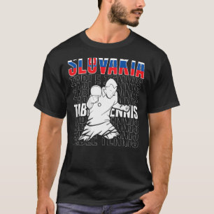 Slovakia Table Tennis Support Slovak Ping Pong T T-Shirt