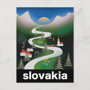 Slovakia travel poster postcard