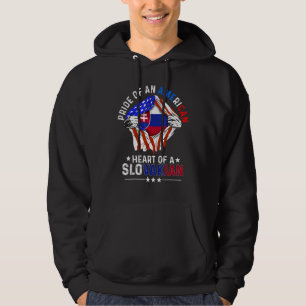 Slovakian American America Pride Foreign Slovakia Hoodie