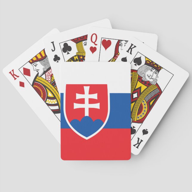 Slovakian flag playing cards (Back)