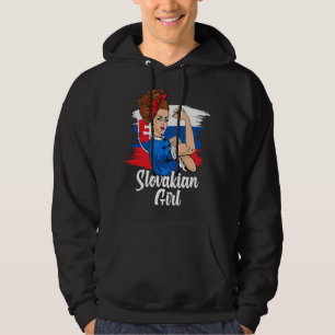 Slovakian Girl Slovakia Flag Slovakian Roots Hoodie