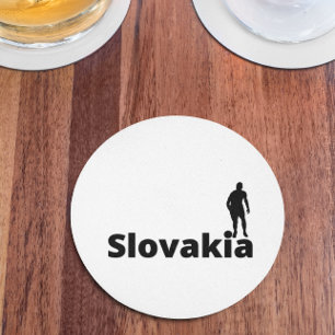 Slovakian soccer player using dot as a ball     coaster