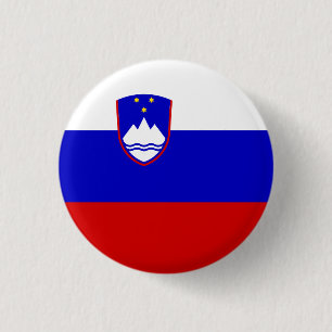 Slovene Flag, Flag of Slovenia 3 Cm Round Badge