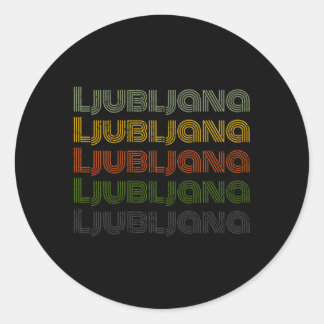 Slovenia 70'S City Ljubljana Classic Round Sticker