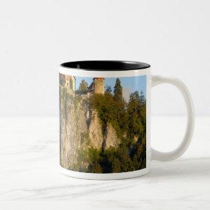 Slovenia, Bled, Lake Bled, Bled Castle on Two-Tone Coffee Mug