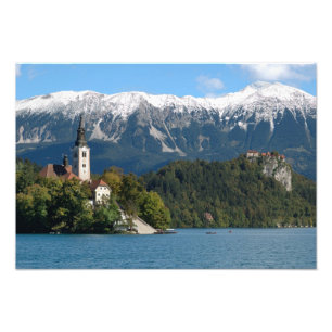 Slovenia, Bled, Lake Bled, Bled Island, Bled 2 Photo Print