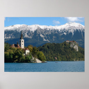 Slovenia, Bled, Lake Bled, Bled Island, Bled 2 Poster