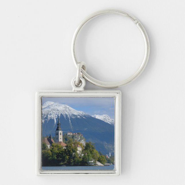 Slovenia, Bled, Lake Bled, Bled Island, Bled Key Ring (Front)