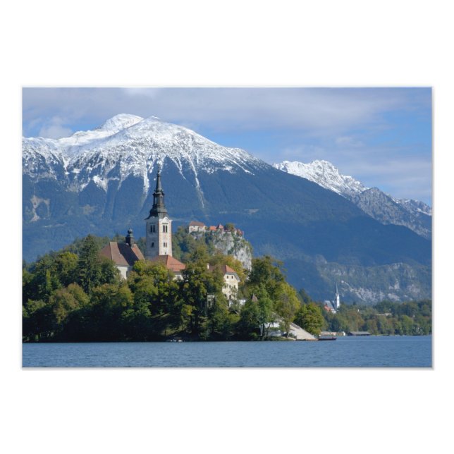 Slovenia, Bled, Lake Bled, Bled Island, Bled Photo Print (Front)