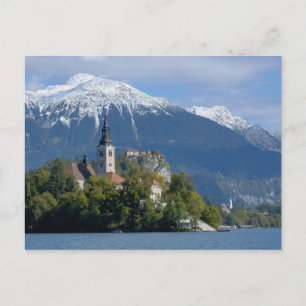 Slovenia, Bled, Lake Bled, Bled Island, Bled Postcard