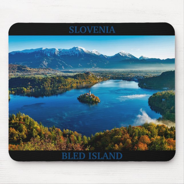 Slovenia - Bled Lake Mouse Mat (Front)