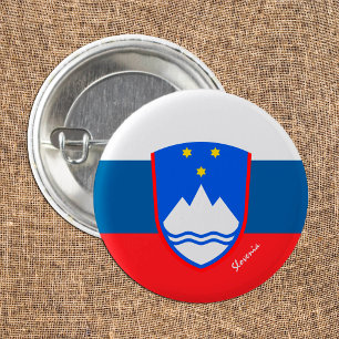Slovenia button, patriotic Slovenian Flag fashion 3 Cm Round Badge