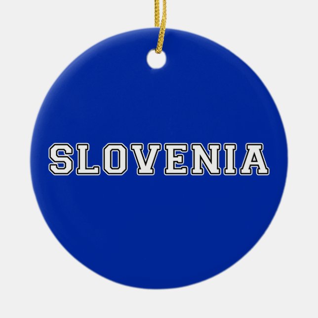 Slovenia Ceramic Tree Decoration (Front)