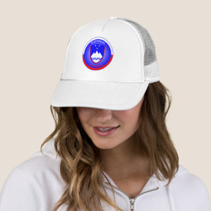 Slovenia Coat of Arms Circle Shape  Trucker Hat