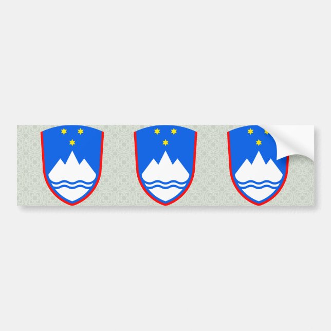 Slovenia Coat of Arms detail Bumper Sticker (Front)