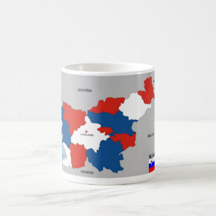 slovenia country political map flag coffee mug