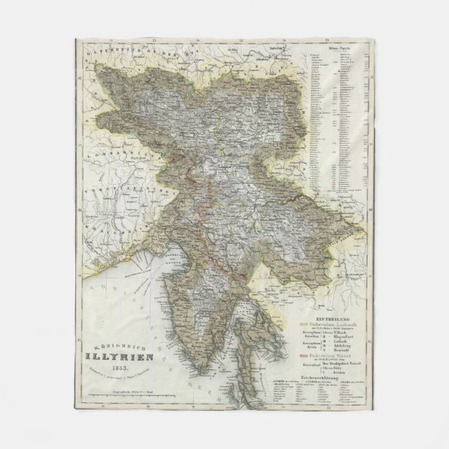 Slovenia, Croatia Fleece Blanket (Front)