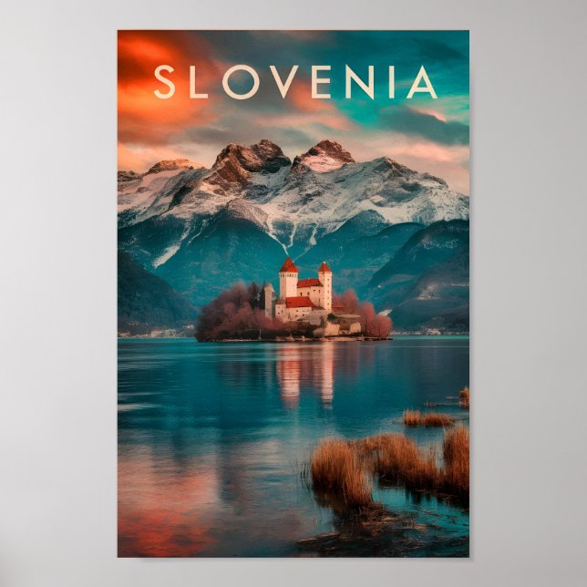 Slovenia Famous Travel Place Poster (Front)