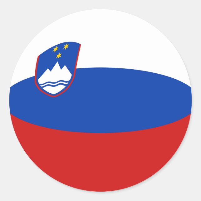 Slovenia Fisheye Flag Sticker (Front)