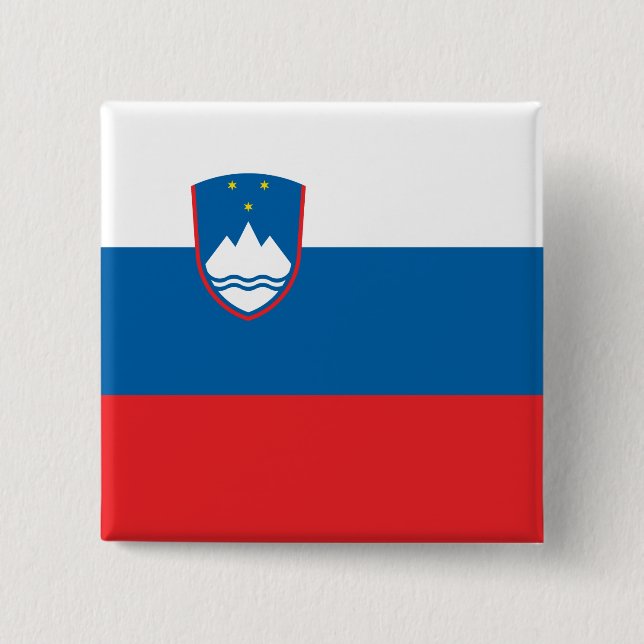 Slovenia Flag 15 Cm Square Badge (Front)