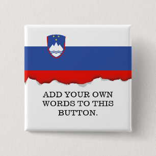 Slovenia Flag 15 Cm Square Badge