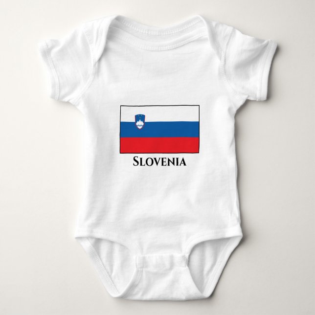 Slovenia Flag Baby Bodysuit (Front)