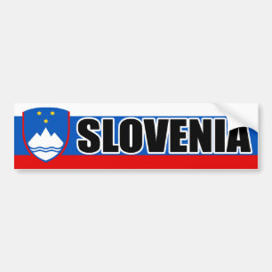 Slovenia Flag Banner Bumper Sticker