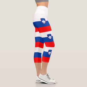 Slovenia Flag Capri Leggings