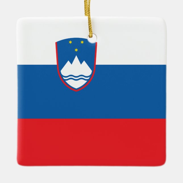 Slovenia Flag Ceramic Ornament (Front)
