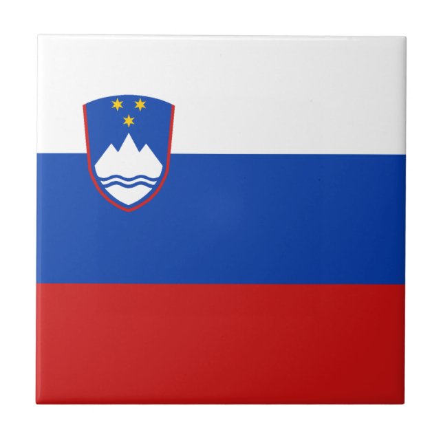 Slovenia Flag Ceramic Tile (Front)