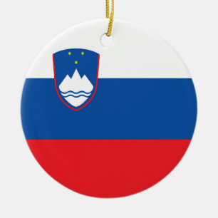 Slovenia flag ceramic tree decoration