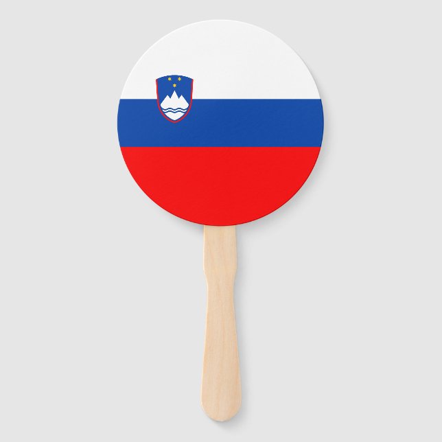 Slovenia Flag Hand Fan (Front)