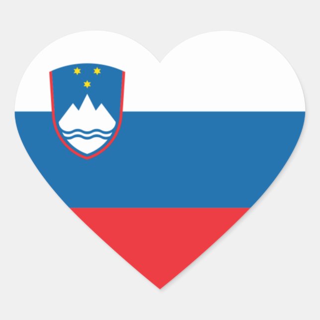 Slovenia Flag Heart Sticker (Front)