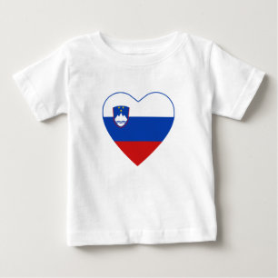 Slovenia Flag Heart T-Shirt