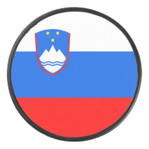 Slovenia Flag Hockey Puck