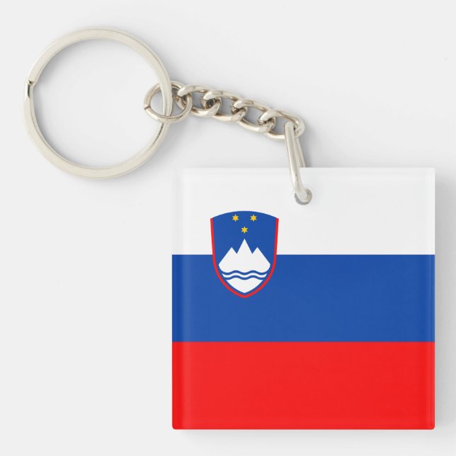 Slovenia Flag Key Ring (Front)