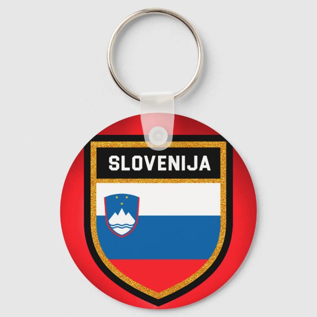Slovenia Flag Key Ring (Front)