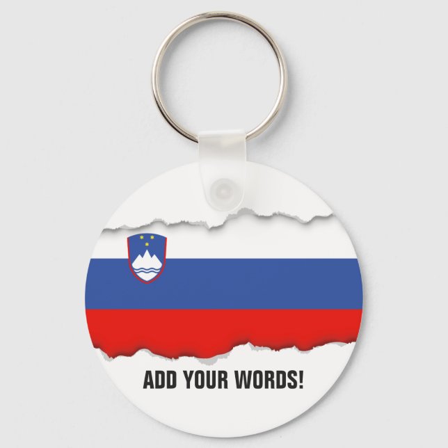 Slovenia Flag Key Ring (Front)