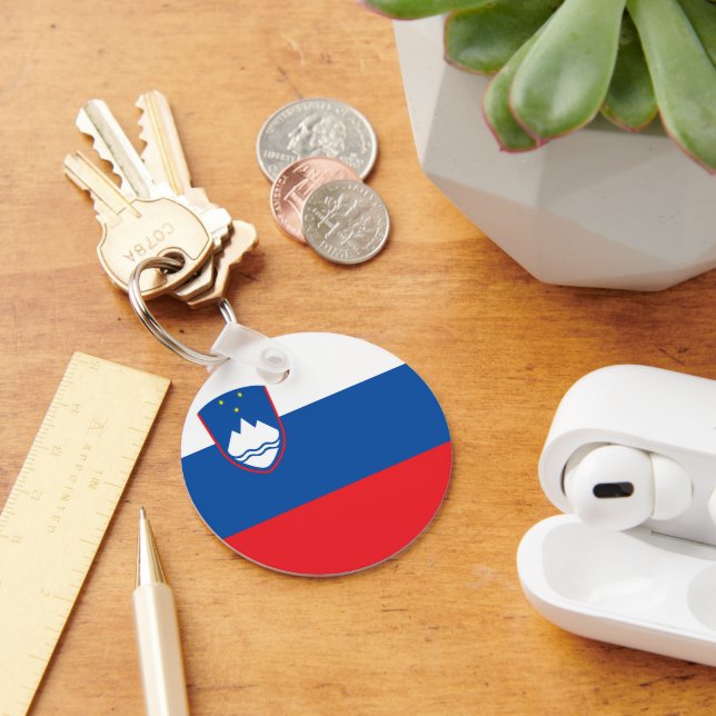 Slovenia flag key ring (Desk)