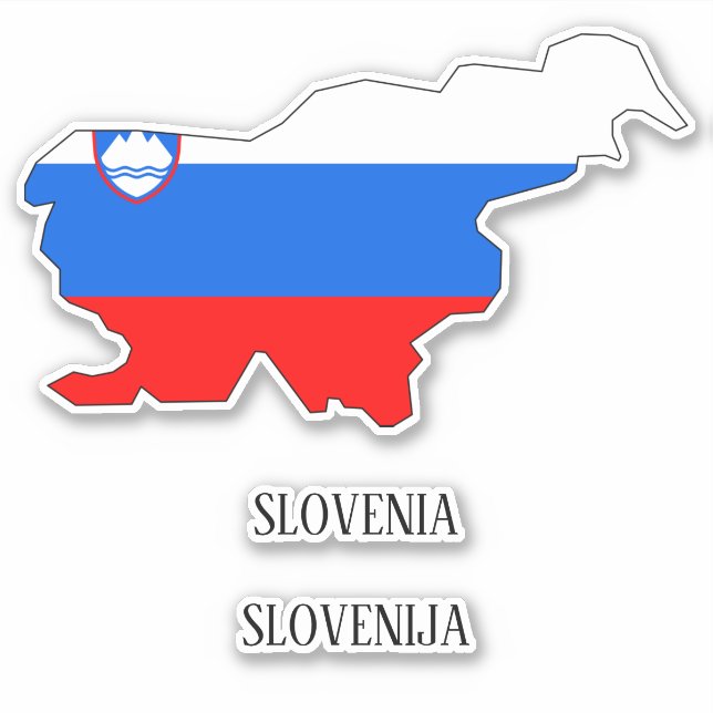 Slovenia Flag Map (Front)