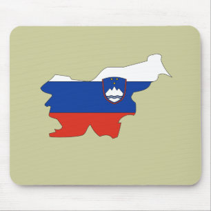 Slovenia flag map mouse mat