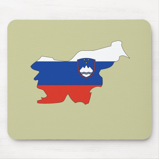 Slovenia flag map mouse mat (Front)