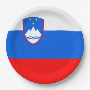 Slovenia Flag Paper Plate