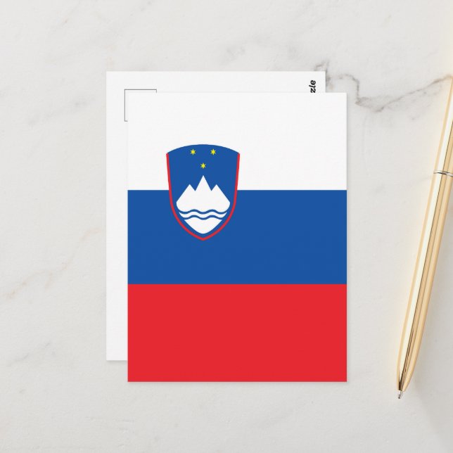 Slovenia flag postcard (Front/Back In Situ)